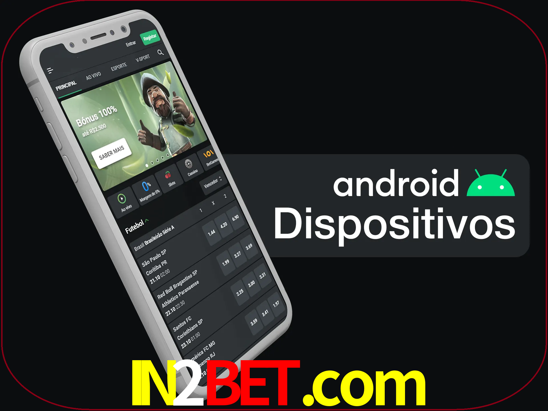 O aplicativo suporta a maioria de todos os dispositivos Android.