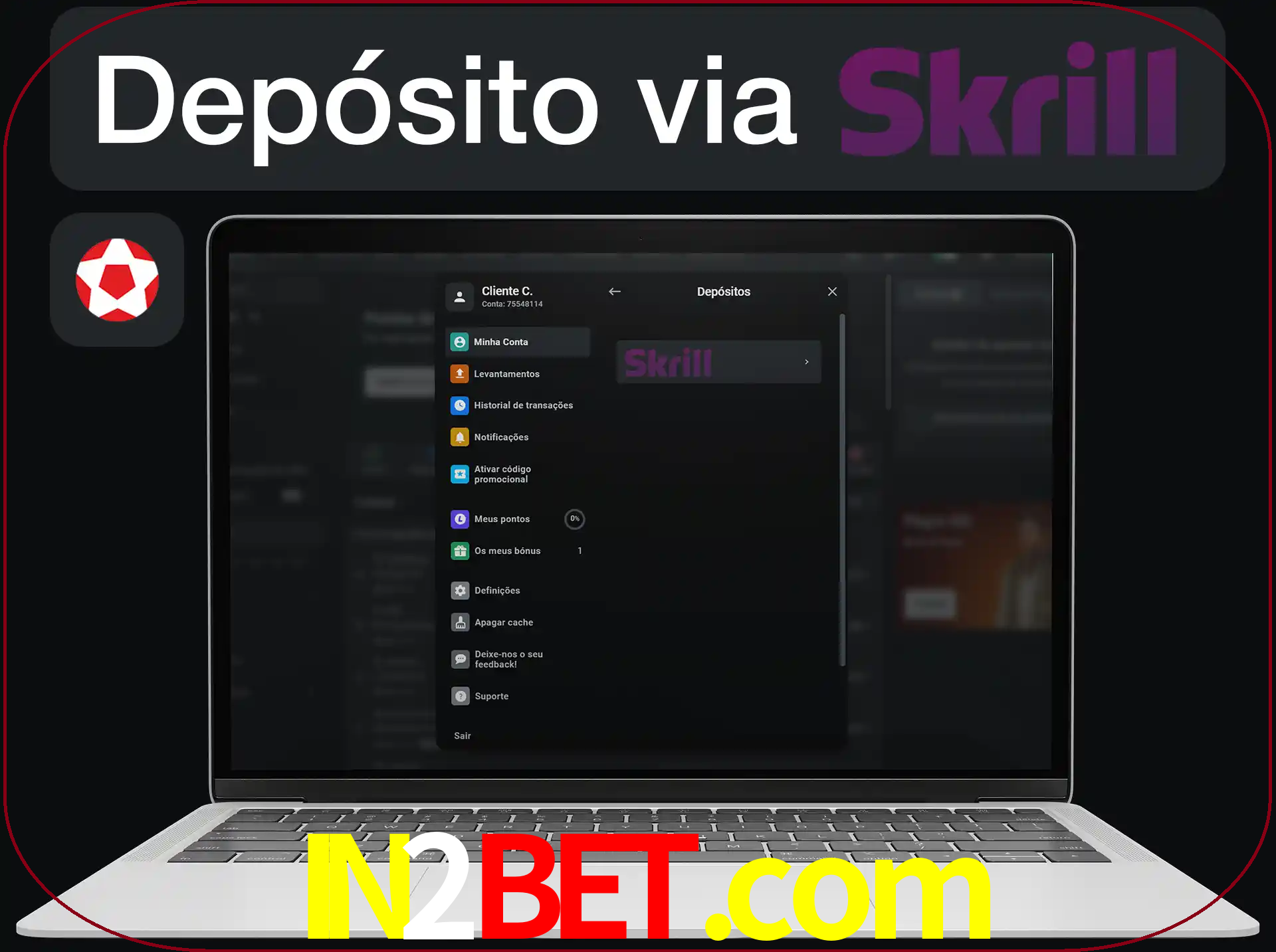 Fazer depósitos com Skrill.