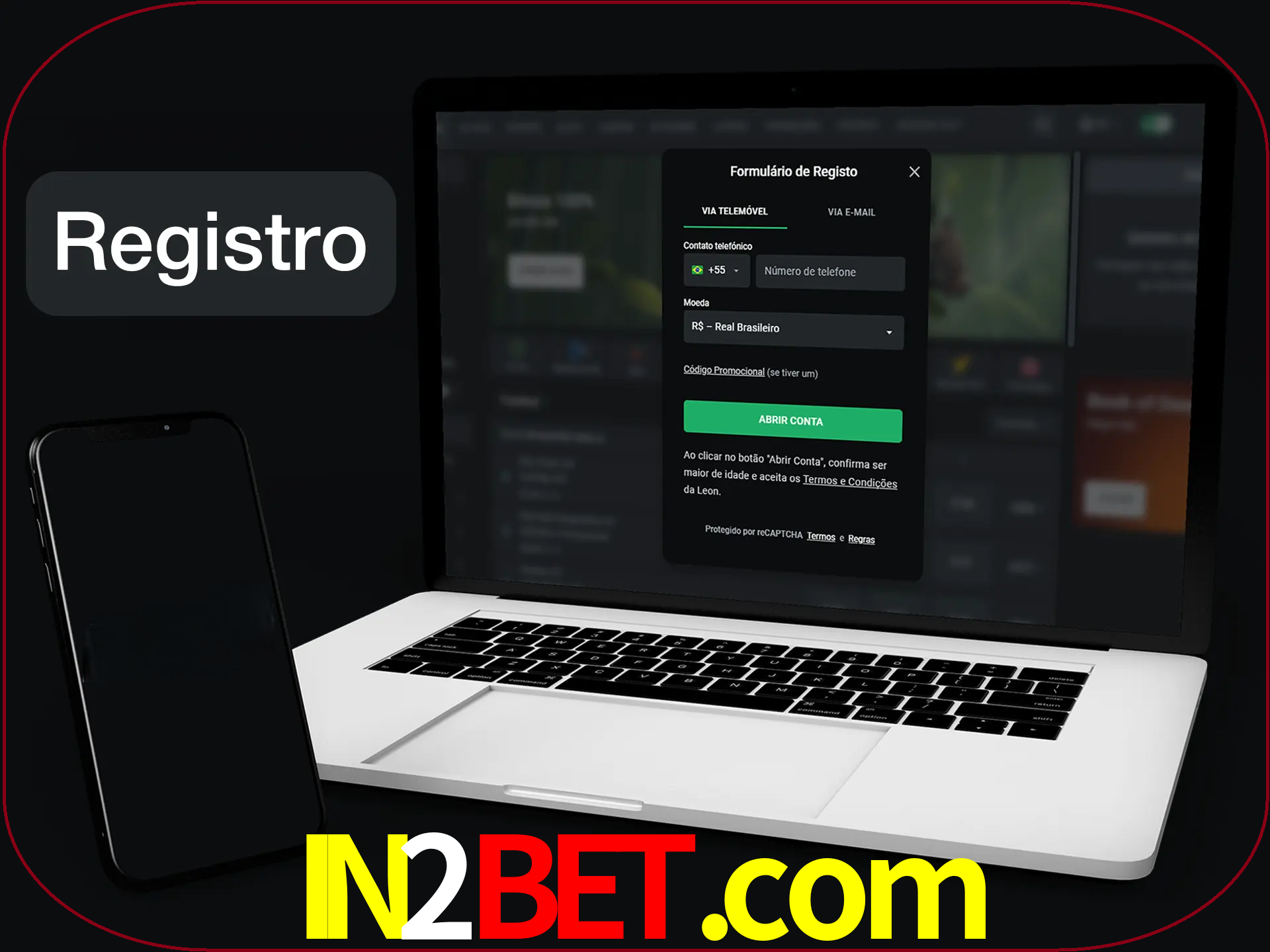 O registro na LeonBet é simples.